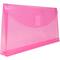 JAM Paper Fuchsia Pink Clear Pencil Pouches with Hook & Loop Closure, 12ct.